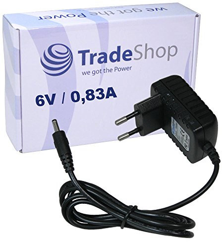 Trade-Shop Netzteil Ladekabel Ladegerät 6V/0,83A (830mA) 3,5mm x 1,2mm für Babyphone Babyfon Philips Avent SCD600 SCD600/00 Baby-Einheit ersetzt Philips OH-1048A0600800u2-VDE, CP9172, CP9172/01