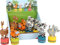 small foot 11094 Drückfiguren Jungle aus Holz, FSC 100%-Zertifiziert, Mitgebsel Spielzeug, Mehrfarbig
