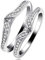 Uloveido Weißgold plattiert Princess Crown Ring Enhancer für Braut Freundin Hochzeitstag Engagement Enhancer Ringe und Wraps Silber Farbe Y475