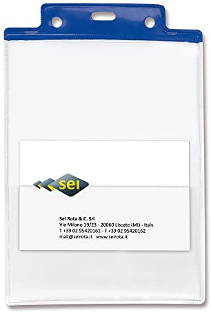 Sei Rota 94839 Portanome Pass 6ST, Blu, Pvc, A6, 10 x 15 cm