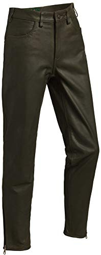 La Chasse Lederhose aus Büffelleder (Stiefelhose) für Herren extrem strapazierfähig Trachtenhose Büffellederhose Jagdlederhose Rindslederhose Herrenhose Jagdhose