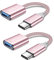 JSAUX USB C auf USB 3.1 Adapter [2 Pack] OTG Typ C Adapter Kabel Kompatibel mit Samsung Galaxy S20 S10 S9 S8 Plus Note 10 A5 2017,Huawei P30 P20 Lite Mate 30 20 Pro,MacBook Pro 2018/2017/Air 2018 Rosa