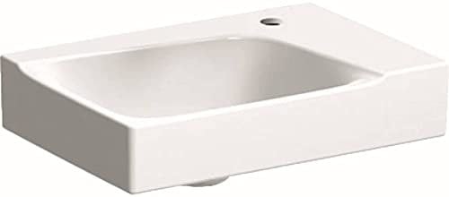 Keramag Xeno 2 Handwaschbecken mit Hahnloch rechts, ohne Überlauf, 40x28 cm Weiss mit KeraTect, 500529011