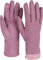 styleBREAKER Damen Touchscreen Handschuhe mit Teddyfell am Saum und Fleece Futter, warme Fingerhandschuhe, Winter 09010034, Farbe:Mauve