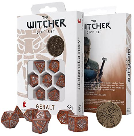 Q-Workshop QWOWGE3U The Witcher Dice Set: Geralt – The Monster Slayer (7)