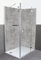 ARTLAND Duschrückwand Eck mit Motiv Alu Rückwand Dusche Bad Verkleidung wasserfest Duschwand Größe personalisiert 2 Segmente Grauer Beton U1RG
