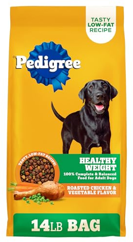 Pedigree Healthy Weight Adult Dry Dog Food, Roasted Chicken and Vegetable Flavor, 14 lb. Bag