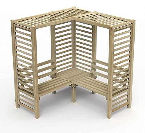 Forest Garden Firenze Corner Arbour, Natural Timber