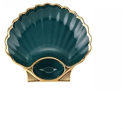 Dip Schälchen Keramische Muschelplatten mit Essig Dick Bowls Gold Inlay Dekorative Geschirr Sushi Teller Geschirr Geschirr Küchenzubehör (Color : Dark Green 1pcs)