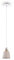 Paco Home Hängelampe Küche Pendelleuchte Esstisch Wohnzimmerlampe Deko Schlafzimmer Decke Lampenschirm Stoff E27, Farbe:Weiß-Creme, Leuchtenform__Größe:Ø15cm