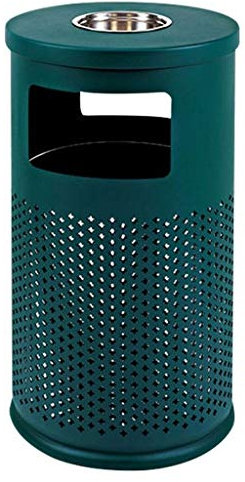 YYDS Contenedor de basura cubo de basura hueco con barril interior, organizador de contenedores de clasificación para exteriores, 2 colores, protección del medio ambiente (color: verde)