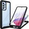 CENHUFO Cover Samsung A53 5G, Custodia Samsung A53 5G Antiurto 360 Gradi con Protezione Schermo Integrata Rugged Trasparente Case Doppia Faccia Fronte Retro Cover per Samsung Galaxy A53 5G - Nero