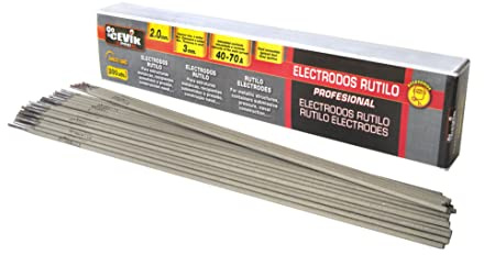 CEVIK PRO - Electrodos Soldadura 2,0 mm - Pack 200 Unidades - Soldadura MMA - AWS E6013 - Rutilo Accesorios Soldadura Electrodo - Arco Estable - Fácil Encendido - Soldadura Precisa Reparaciones Finas