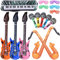 16 stück größe buntes aufblasbare Instrumente Spielzeug,enthält: 3xaufblasbare Gitarre(93cm),2×aufblasbares Saxophon (70cm),5×aufblasbares mikrofon,5×Shutter Shading gläser,aufblasbare Tastatur