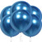 18 Zoll Blau Chrom Metallisch Glänzende Ballons, 6 Pcs Blau Grosse Luftballon,Blau Riesen Naturlatex Luftballons für Hochzeit Geburtstag Taufe Babyparty Kindergeburtstag Karnevals Deko