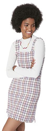Trendyol Woman Midi A-Linie Rundhalsausschnitt Webstoff Kleid Vestido, Lila, 34 para Mujer