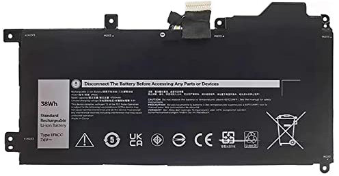 ASKC 1FKCC Laptop Battery for Dell Latitude 7200 7210 2-in-1 T04J T04J001 T04J002 Series 09NTKM 9NTKM 0D9J00 D9J00 0KWWW4 KWWW4 T5H6P 7.6V 38Wh 4750mAh