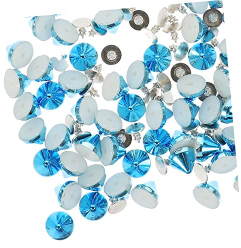 EXCEART Kunststoffnieten Blau 100 Stück für Kleidung mit Einzigartiger Form