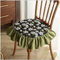 ZTGL Sitzkissen Küchenkissen mit Rüschen Reversibel Stuhlkissen 45x45 mit Volant-mit Bändern-mit Reißverschluss - Abnehmbarer Bezug, Luxus Stickerei Europäischer Stil Sitzpolster,D,(2 Pcs)
