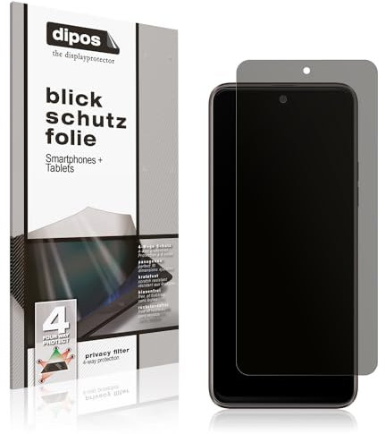 dipos I Blickschutzfolie kompatibel mit HTC U23 Pro Display-Schutzfolie matt mit 4-Wege Sichtschutz-Effekt (bewusst Kleiner als das Glas, da Dieses gewölbt ist)