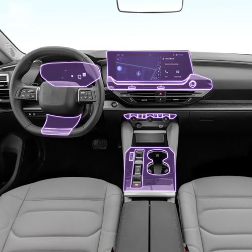 JCAKES Auto Innenraum Mittelkonsole Transparent TPU Lack Schutzfolie Anti-Kratzer Aufkleber LCD-Bildschirm PPF, für Citroen C5X 2021-2023