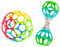 Bright Starts Easy-Grasp Oball Bundle Gift Set - Grasp The Day, Ball and Rattle Toys 2-Pack, BPA Free, Unisex, Newborn+