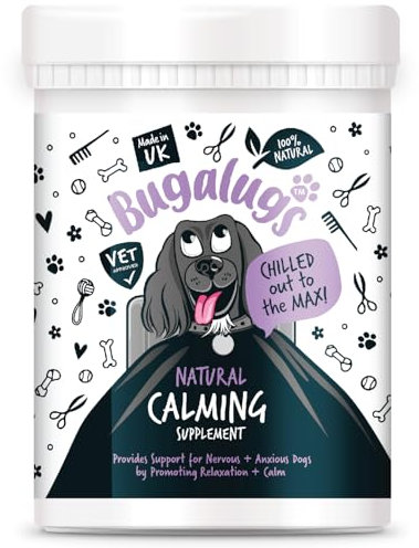 BUGALUGS Dog Calming Products - Perfect Remedy for Dog Anxiety relied - Easy to Use Powder, No Tablets, Spray or Plug in Needed - Suitable for All Breeds (200g)