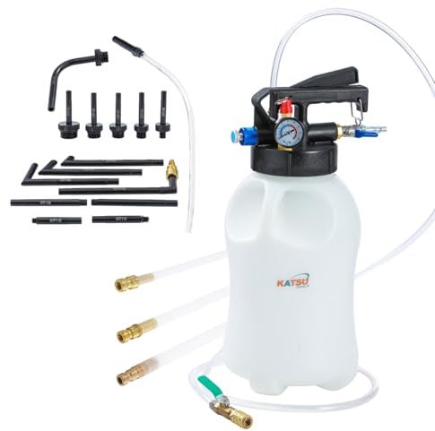 KATSU Tools 10L Pneumatic Transmission Fluid Transfer Pump Kit, ATF Oil Filling and Liquid Extractor with Filler Adapters Refill System Kit 450838