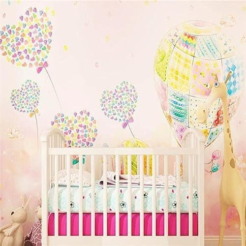 XLMING Ballon De Baudruche Garçon Fille Chambre D'Enfant Papier Peint 3D Intissé Salon Canapé Chambre À Coucher Salle Manger Intérieure Murale-150cm×105cm