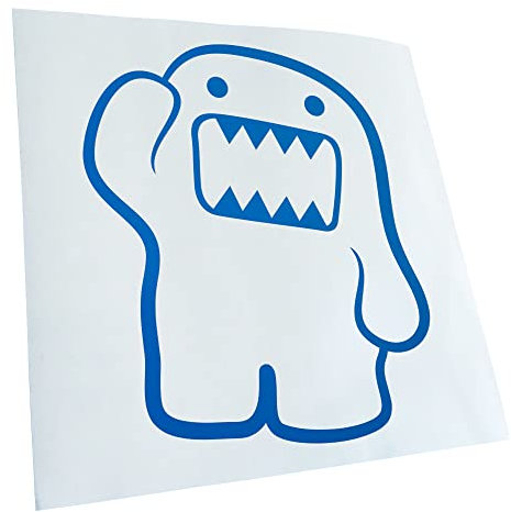 Kiwistar - Autoaufkleber - matt Blau - 60x72cm Domo - Heckscheibe Auto Aufkleber wetterfest für Kfz LKW Mofa Truck - Sticker außen selbstklebend Tuning Zubehör für Fenster Fahrzeug Scheibe
