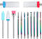 13Pcs Ceramic Nail Drill Bits 3/32 Inch Ceramic Drill Bits Professional Nail Drill Bits for Home Salon Acrylic Gel Nail Manicure Pedicure Tools