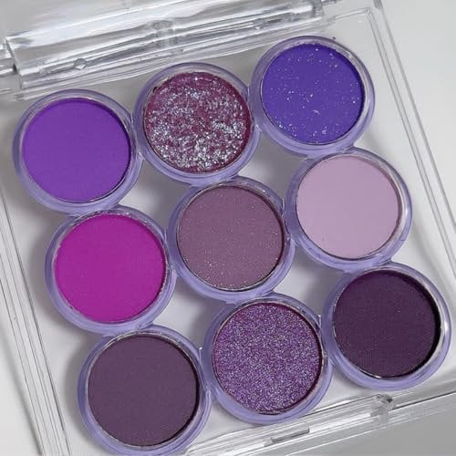KARLOR Palette di ombretti viola, 9 colori fresco fascino maturo viola, opaco scintillante ombretto fine perlato ombretto viola (05#lilla)