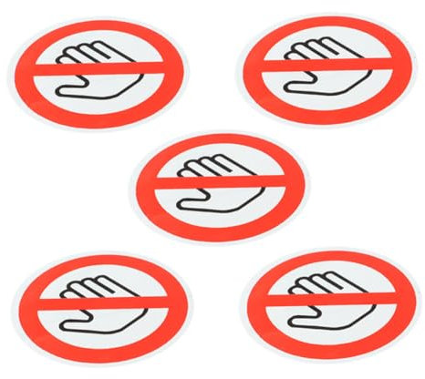 HAPINARY 5feuilles Panneau Ne Toucher Adhésif Étiquette De Sécurité Pour Avertissement De Machine Autocollant Amovible Pour Surfaces Lisses