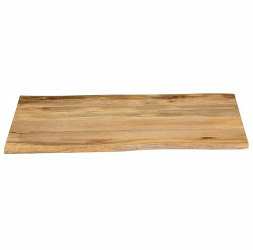 HEFZGDB Tischplatte mit Baumkante 100x80x2,5 cm Massivholz Mango Küchenplatte Arbeitsplatte Schreibtischplatte Esstisch für Büro Konferenzraum Studienraum Küche