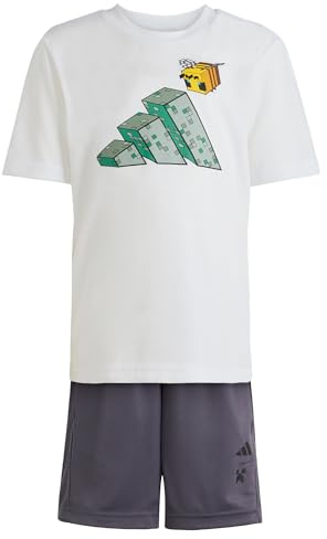 adidas Unisex Kids MINECRAFT TRAINING SOMMER-SET, SHORTS UND T-SHIRT
