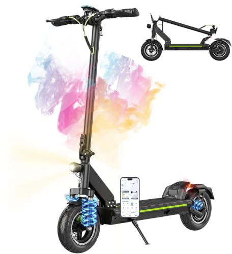 TODIMART D6 Trottinette Electrique Adulte Autonomie 50-55KM Batterie 48V 13Ah Moteur 500W (pic 800W) Trotinette Électrique Pliante Portable Puissante Tout Terrain Ultra Legere Double Suspension