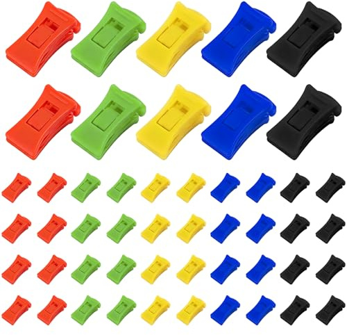 Lot de 50 Pinces à Chaussettes pour Machine à Laver et sèche-Linge, Pinces colorées avec Crochet Robuste, Organisation Facile, Gain de Temps