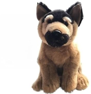 ThisToffGuys Simuliertes deutsches Plüschtier mit schwarzem Rücken, Schäferhund, Tier-Plüschpuppe, weich und niedlich, begleitende Geschenke for die Heimdekoration