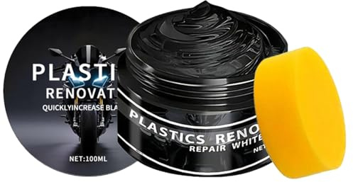 Générique Rénovateur Plastique Noir 100ml, Revitalisant Rénovateur De Garnitures Noir, Renovateur Plastique Voiture Extérieur, Revitalisant Aspect Neuf, pour Intérieur Et Extérieur