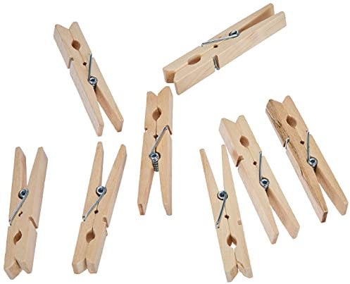 Rayher pince à linge en bois pince à linge en un lot de 100 pince à linge bois idéal pour vos activités de loisirs créatifs & scrapbooking bois, Beige