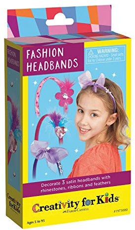 Creativity for Kids CFK1973 - Mini-Bastelset: Schicke Haarreifen, Kinder-Bastelset