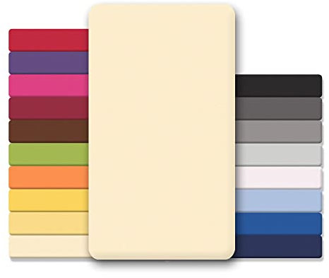 CelinaTex Jersey Topper Spannbettlaken Lucina 180x200-200x200cm Natur beige 100% Baumwolle gekämmt bis 12cm Matratzenhöhe Spannbettbezug, Leintuch, Bettlaken, elastisch, Strech, Oeko-Tex