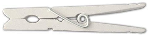 LWR CRAFTS Mollette in legno grandi 3-5 / 16 8,4 cm 30 pezzi per confezione (bianco)