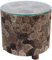 GURU SHOP Lavastein Kaffeetisch mit Glasplatte - Modell 10, Grau, Holz, 45x50x50 cm, Kaffeetische & Bodentische
