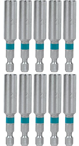 Makita A-96986 Impactx 2-3/8″ One Piece Magnetic Insert Bit Holder, 10 Pack, Bulk