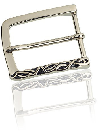 FREDERIC HERMANO Gürtelschnalle Buckle 35mm Metall Gold Poliert - Buckle Tresse - Dornschliesse Für Gürtel Mit 3,5cm Breite - Goldfarben Poliert