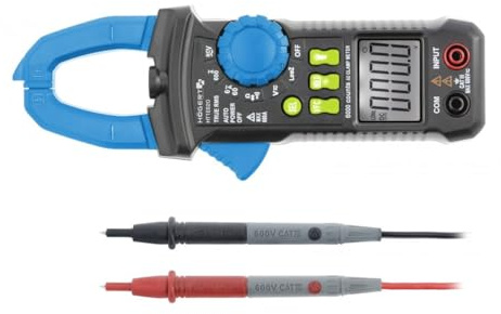 HÖGERT TECHNIK - Universal Zangenmessgerät, zur Diagnose und Erkennung von Fehlerhaften Bauteilen in Elektrischen Anlagen, Strom- und Spannungsmessung bis 600V/600A
