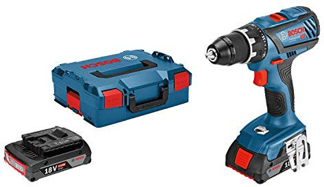 Bosch Professional Trapano Avvitatore a Batteria GSR 18V-28, 2 Batterie da 2.0 Ah, 18 V, Coppia di Serraggio 63 Nm, Valigetta L-BOXX