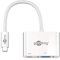 goobay USB C auf VGA Adapter, Multiport Hub mit 60W Power Delivery (PD) Ladefunktion, 1080p Full HD Video Konverter für MacBook Pro/Air, iPad Pro, Surface, weiß - 62107