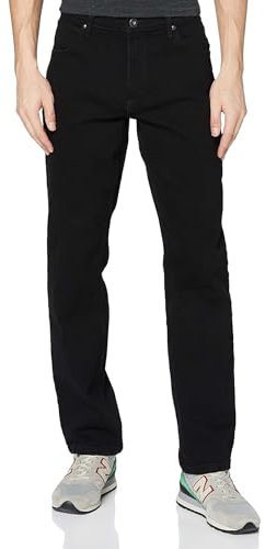 Wrangler Herren Red Kabel Straight Jeans , Black Rinse, 42W / 32L